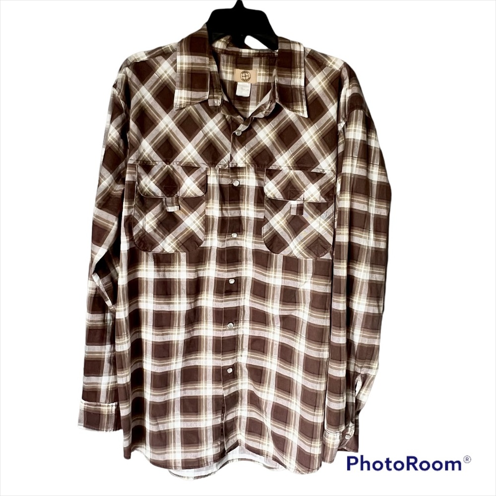 Haband Travelers Vintage Pearl Snaps Mens L Cotton Street wear western